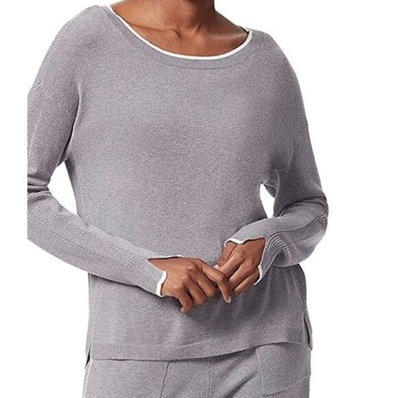 NWT $69 Anne Klein Sport Libby Loose Fit Sweater, Heather Grey, Women’s Large - Picture 1 of 4